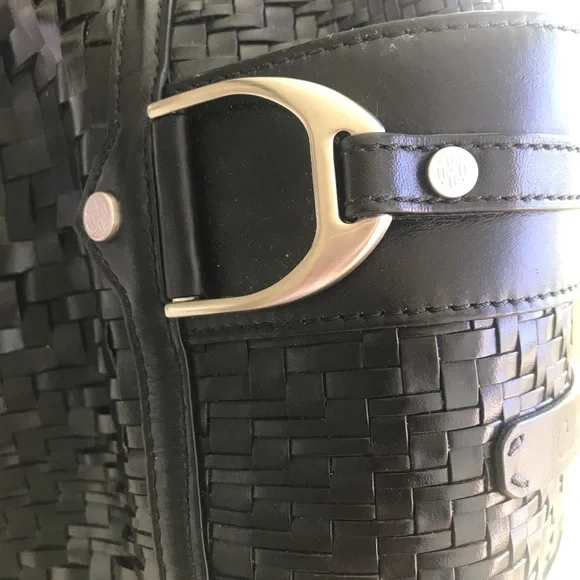 COLE HAAN Woven Leather Bag EUC! - Picture 6 of 13